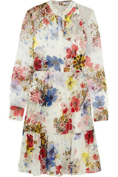 Silk Floral Dress