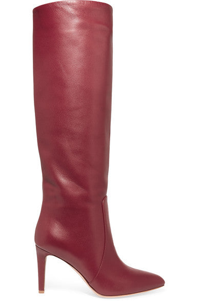 Rich Burgundy Leather Boots