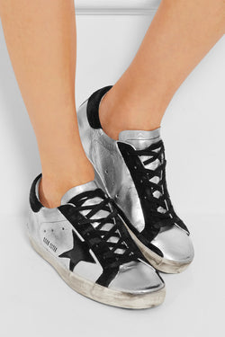 Silver Superstar Sneakers